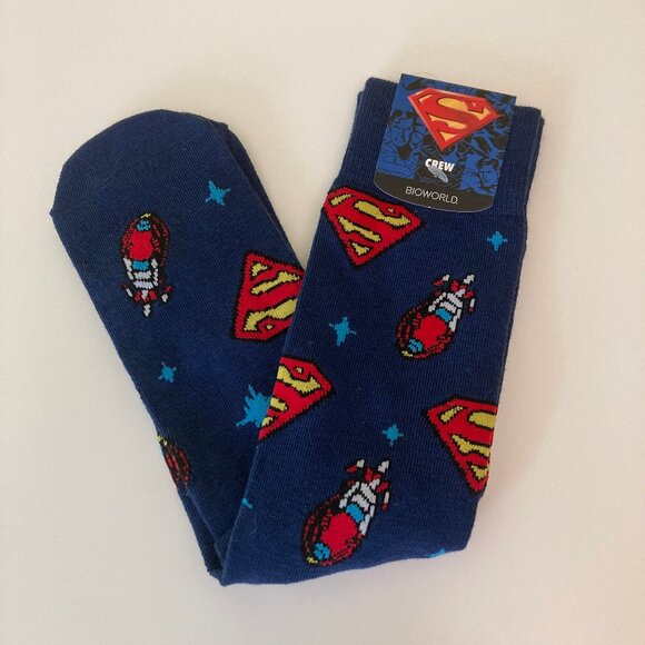 Superman Crew Socks - Picture 1 of 2